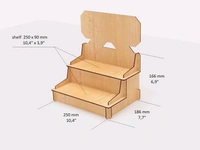 Display Stand Set Of 3 With Branding Area