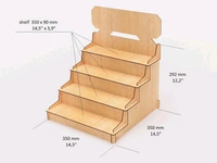 Display Stand Set Of 3 With Branding Area