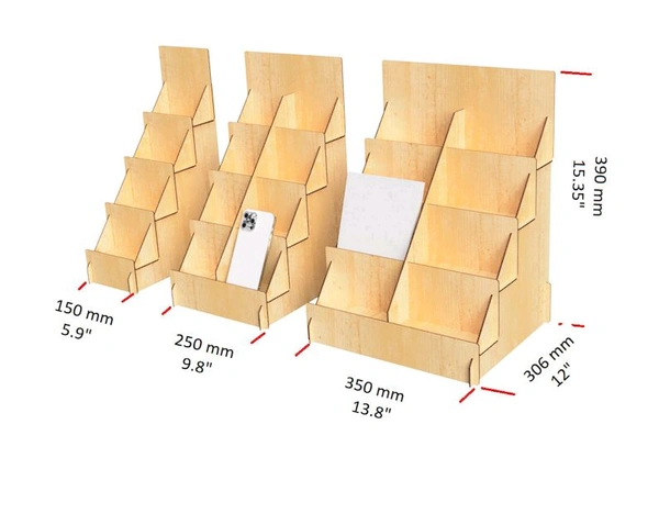 Collapsible Versatile Store Stand for Booklets, Magazines, and Souvenirs.