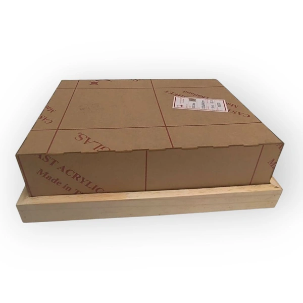 Pinewood Acrylic Wedding Invitation/ display Box - 12*12*4 Inches