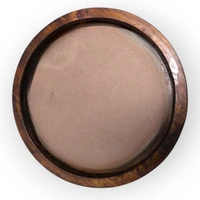 Teak Finish Round Pinewood Frame - 16 Inches