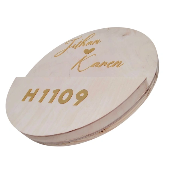 Round Curved Planter Name Board - 15 Inches, Without Name