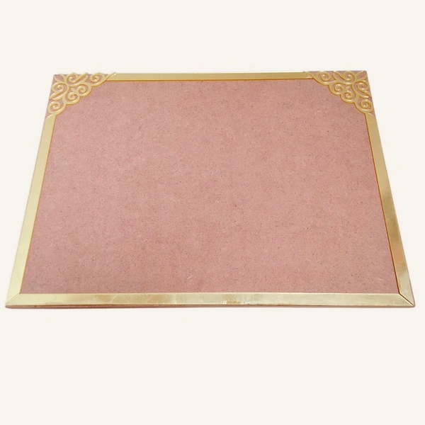 Nameboard With Gold Ornamental Border - 12 * 9 Inches