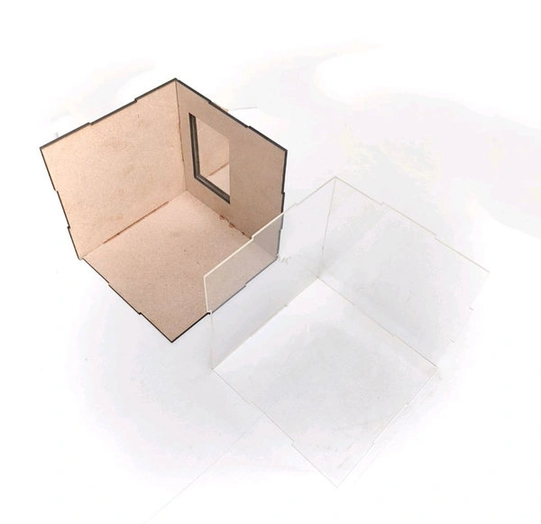 DIY Closed RoomBox / Dollhouse - With Acrylic Cover - 8*8*8 Inches