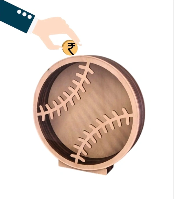 Self Standing Piggy Bank - Baseball - 8 Inches, DIY