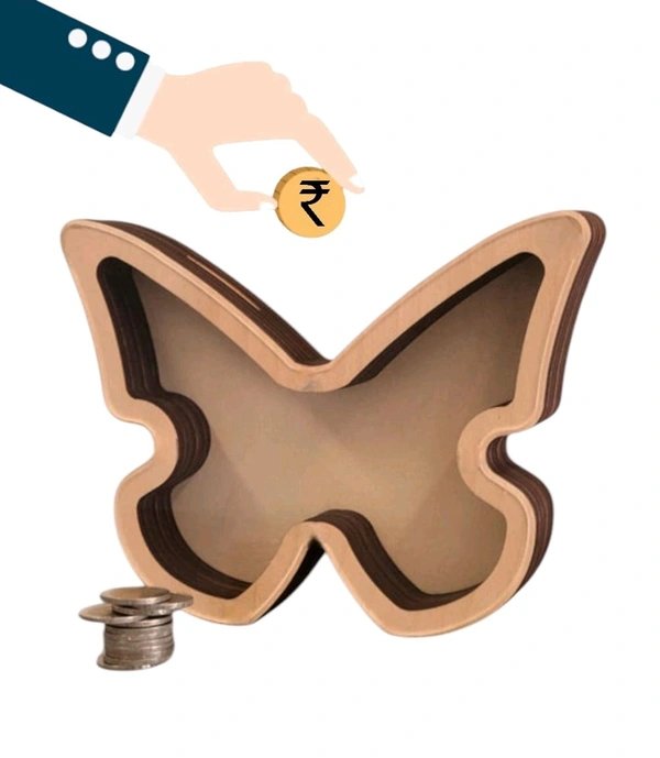 Self Standing Piggy Bank - Butterfly - 8 Inches, DIY