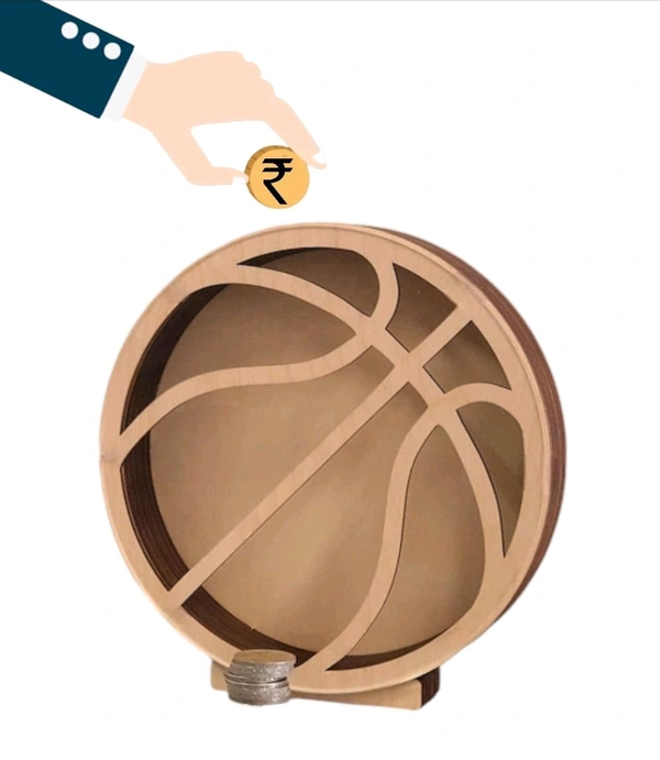 Self Standing Piggy Bank - Volleyball - 8 Inches, Assembled