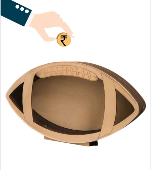 Self Standing Piggy Bank - Rugby Ball - 6 Inches, DIY