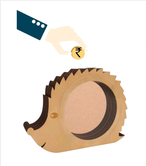 Self Standing Piggy Bank - Porcupine - 6 Inches, DIY