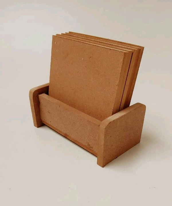 Coaster Set With Box Stand - 6, Round