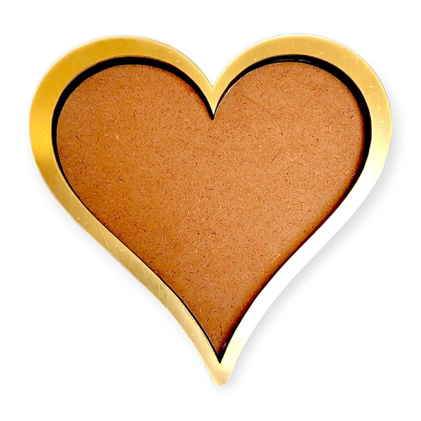 Wooden Heart Frame For Varmala Preservation - 12 Inches, Depth - 8mm