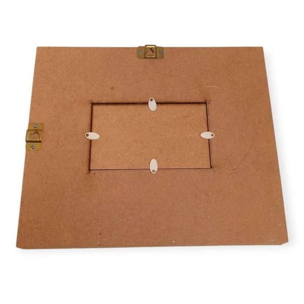 MDF Double Floating Varmala Preservation Frame With Gold Border - 10 * 10 * 1 Inch