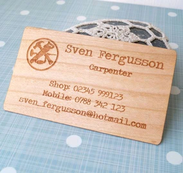Business Cards Printed On Veneer 450gms - 25