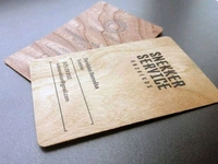 Business Cards Printed On Veneer 450gms - 25