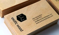 Business Cards Printed On Veneer 450gms - 25
