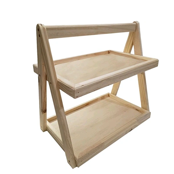 Multipurpose Display shelf with 2 pine trays