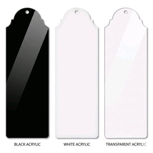 Acrylic Book Marker - A - Transparent, Set of 50