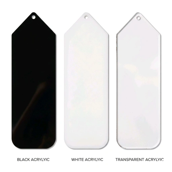 Acrylic Book Marker - D - Black, Set of 50