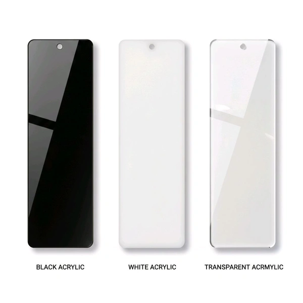 Acrylic Book Marker - G - Black, Set of 50