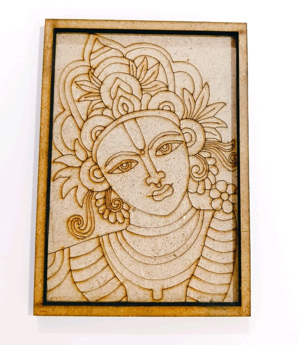 Pre Marked Coaster Square For Resin - Krishna Face - 4