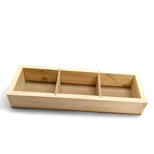 Wooden Dry Fruits Box With Partition - Set of 4