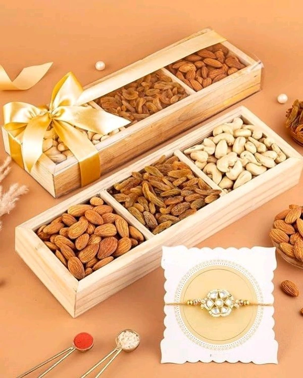 Wooden Dry Fruits Box With Partition - Set of 4