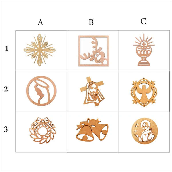 Christmas Ornaments - Set Of 5 - C1