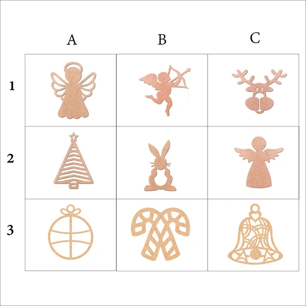 Christmas Ornaments - Set Of 5 - C1