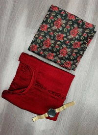 Pakistani Kurta - Maroon, XL-42