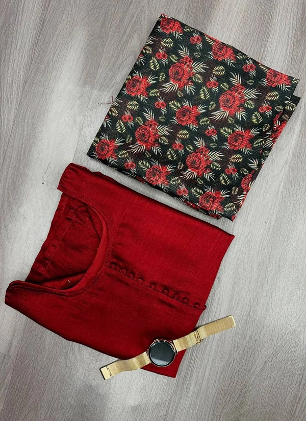 Pakistani Kurta - Maroon, XL-42