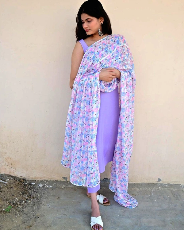 Cotton Kurta Set - Mauve, L-40