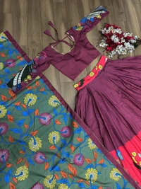 Kalamkari Lehenga Choli - Night Shadz, XL UP TO XXL