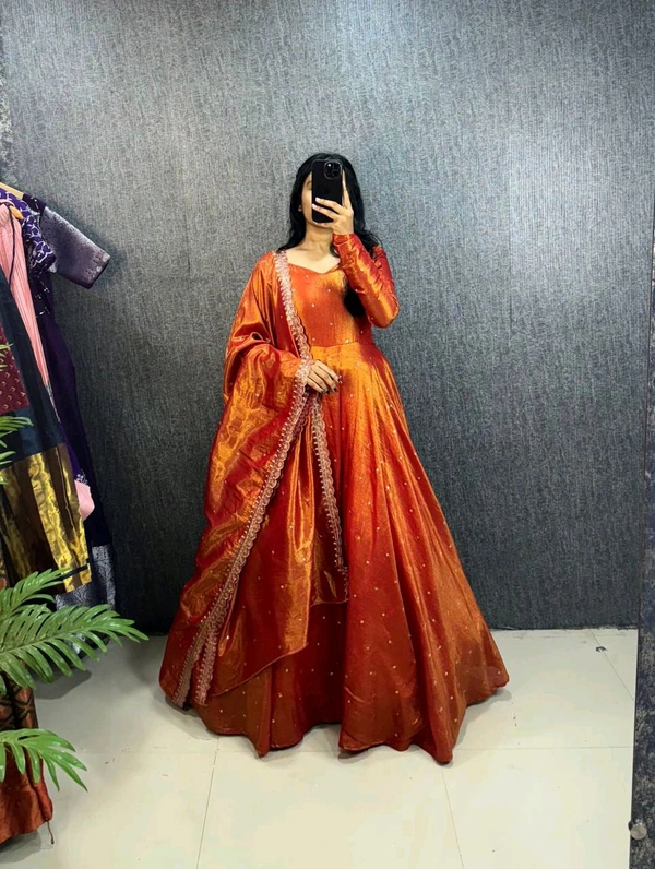 Tissu Gown - orange, XXXL-46