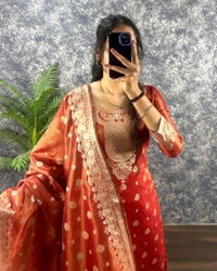 Suganya - Sunset Orange, Xxxl -46