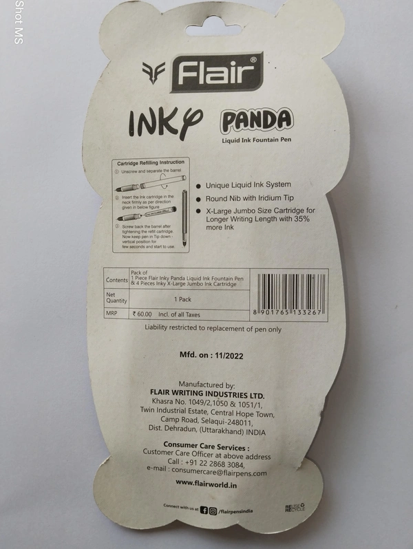 Flair Panda Inky Fountain Pen - Blue