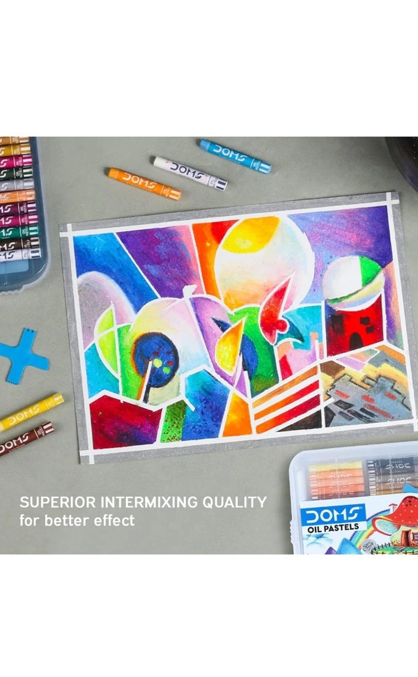 Doms 50 Shades Oil Pastels With Case 