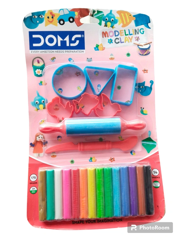 Doms  DOMS Modelling Clay 14 shades  - 175 Grams