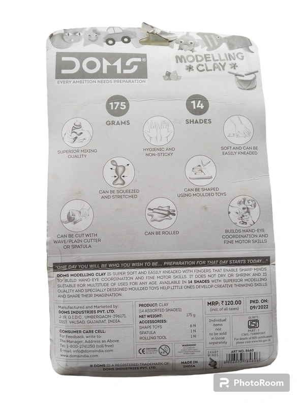 Doms  DOMS Modelling Clay 14 shades  - 175 Grams