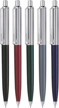 Hauser Berlin Half Metal Ball Pen Box Pack | Retractable Mechanism With Smudge Free Writing | Attractive Designer Pen | Smooth, Sturdy, Refillable Pen | Ideal For Gifting | Blue Ink - Blue