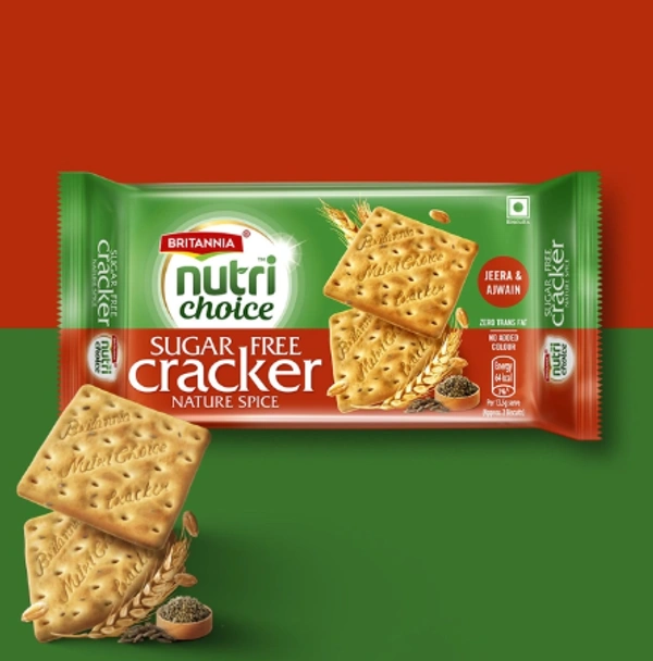 Britannia Jeera NutriChoice Sugar Free Cream Cracker - 295 GM