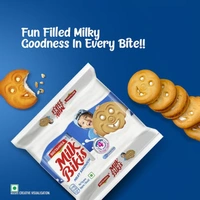 Britannia Milk Bikis Milk Sandwich Cream Biscuits - 200 GM