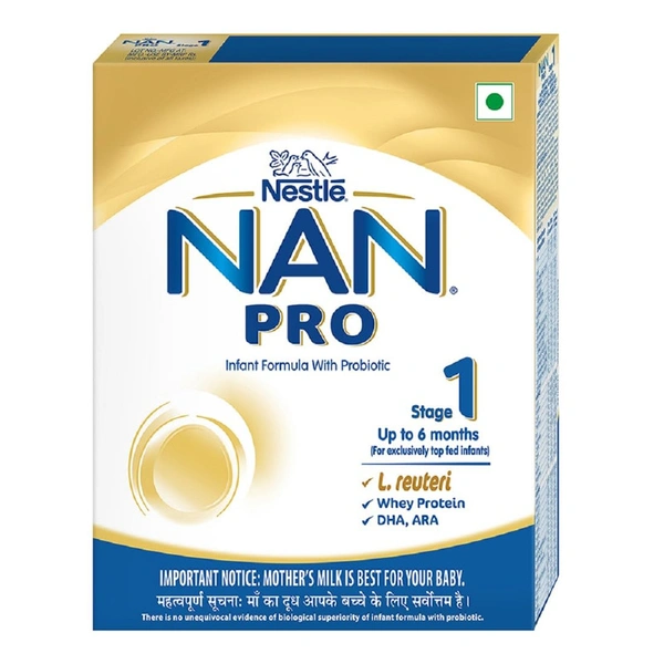 Nestle Nan Pro Stage 1 Infant Formula Powder - Upto 6 Months - 400 GM