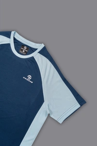 Drizone-Pack of 16 Pcs-@150/Pc-Round Neck Half Sleeve T-Shirt - Dark Grey, Sky blue, Airforce,Black, M,L,XL,XXL