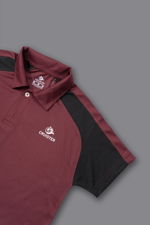 Cruister-Pack of 16 Pcs-@170/Pc- Polo Designer Half Sleeve T-shirt - M,L,XL,XXL, Black, Wine, Dark Grey, Pista