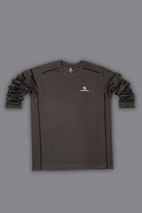 Drizone-Pack of 20 Pcs-@170/Pc- Round neck Full Sleeve Designer T-Shirt With Flat Seamer Stiching - White, Dark Grey, Wine, Black, Sky, M,L,XL,XXL