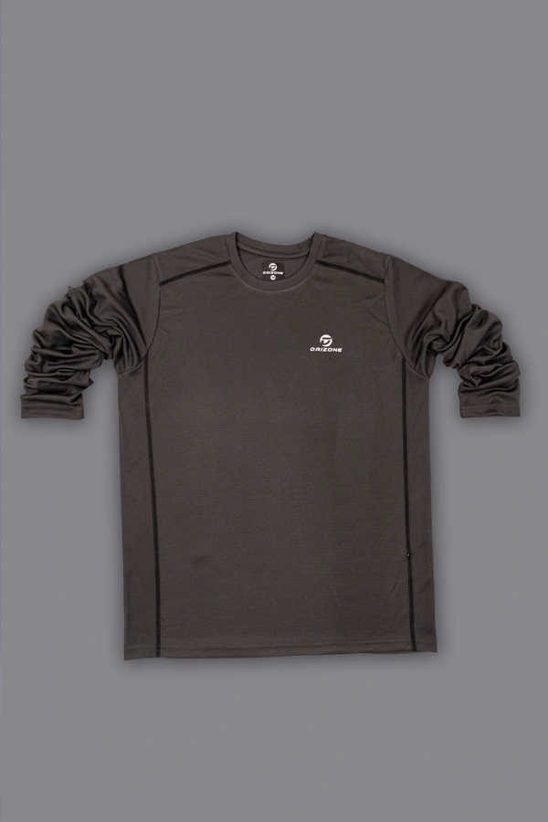 Drizone-Pack of 20 Pcs-@170/Pc- Round neck Full Sleeve Designer T-Shirt With Flat Seamer Stiching - White, Dark Grey, Wine, Black, Sky, M,L,XL,XXL