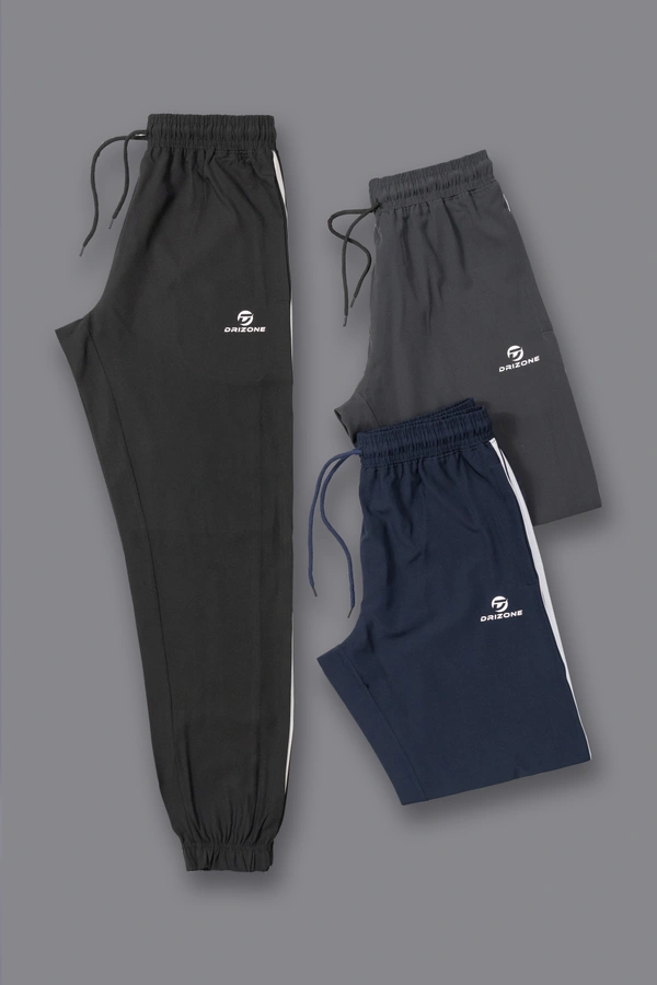Drizone-Pack of 4 Pcs-@240/Pc- NS Stripe Jogger - M,L,XL,XXL, Black