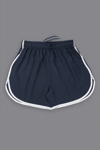 Plain-Pack of 4 Pcs-@155/Pc- Plain running shorts with white patti - M,L,XL,XXL, Navy Blue