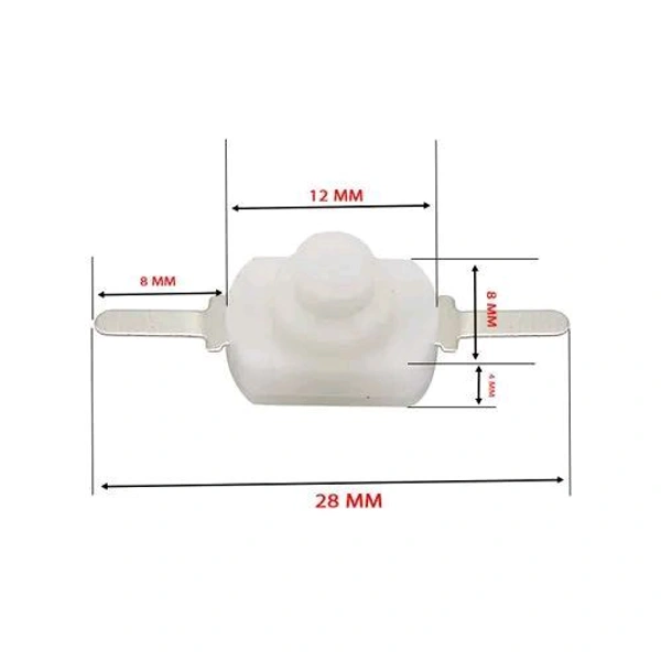 8mm metal plate 1A 30V SPST self locking tactile switch