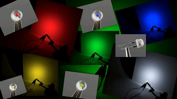 10pcs 8mm 0.5W 3.7 Voltage Power Super Bright Straw hat Light LED lamp Bead Light-Emitting diode  - White